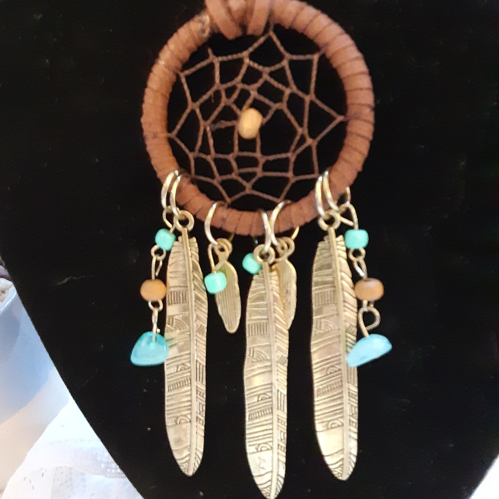 SOLD OUT ❗️❗️Natural Dreamcatcher necklace - Picture 2 of 3